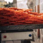 Street Food Markets - Fish next to Market Stall on Street