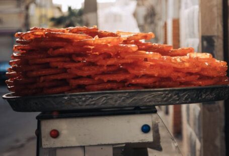 Street Food Markets - Fish next to Market Stall on Street