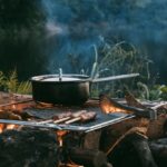 Cooking Practices - camping, outdoor cooking, cafe, sunset, campfire