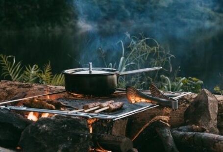 Cooking Practices - camping, outdoor cooking, cafe, sunset, campfire