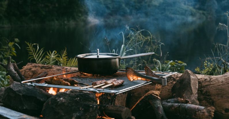 Cooking Practices - camping, outdoor cooking, cafe, sunset, campfire